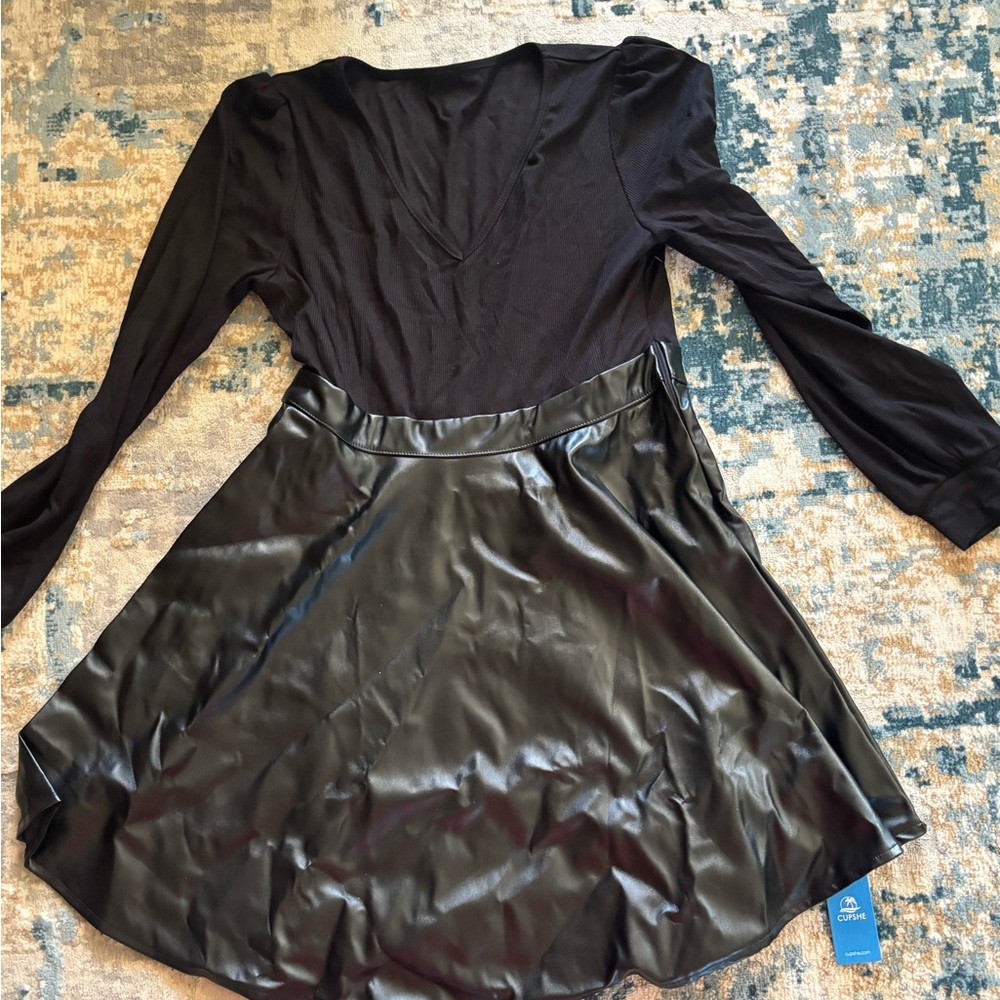 Cupshe Black Long Sleeve Dress
